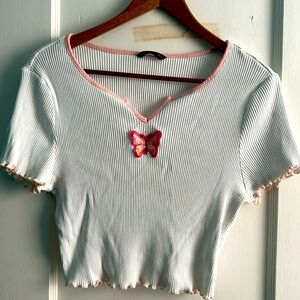 SHEIN Curve Crop Top